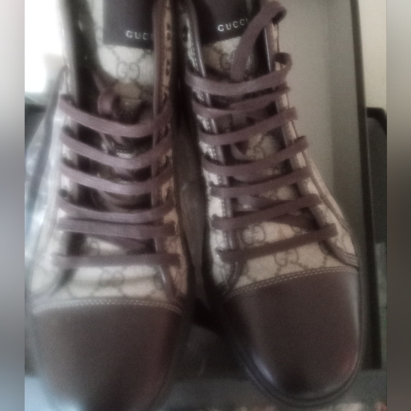 MEN'S TESSUTO GG SUPREME/NAPPA MOOREA BEIGE EBONY/COCOA - Picture 2 of 8